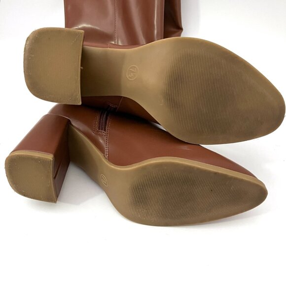 A New Day Eve Riding Block Heel Faux Leather Boots - Picture 16 of 16